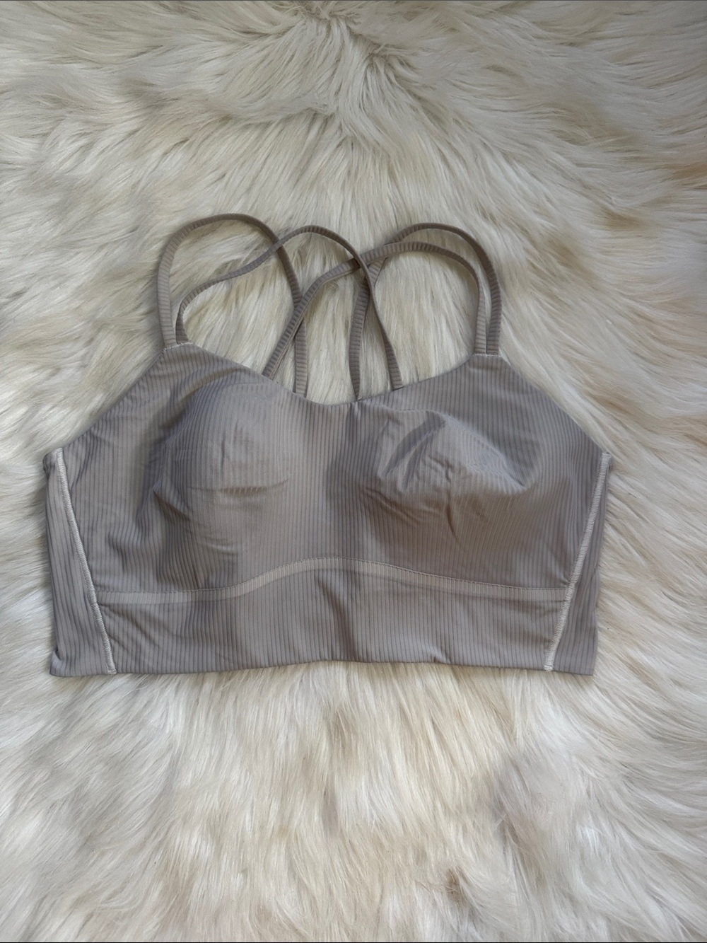 NWT Lululemon Like a Cloud Ribbed Longline Bra *Light Support, B/C Cup